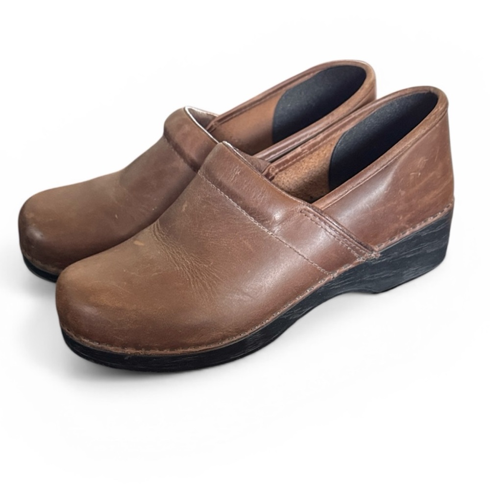 L.L. Bean Brown Leather Clog Mules